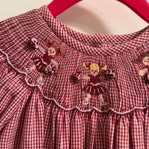 Zuccini Maroon/Dark Red Smocked Cheerleader Dress